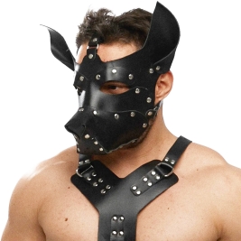 Кожаная маска собаки Crazy Handmade