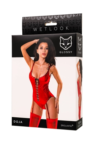 Красное боди Erolanta Glossy Doja