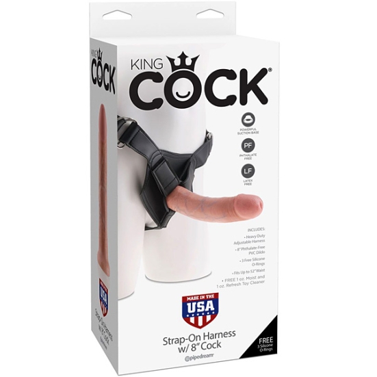 Страпон Pipedream - King Cock Harness 8"
