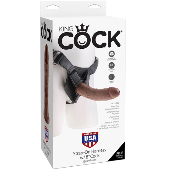 Страпон Pipedream - King Cock Harness 8"